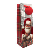 X-mas Wine Bag Santa SP(36*12*10CM/M994) featuring Santa Claus design and festive packaging.